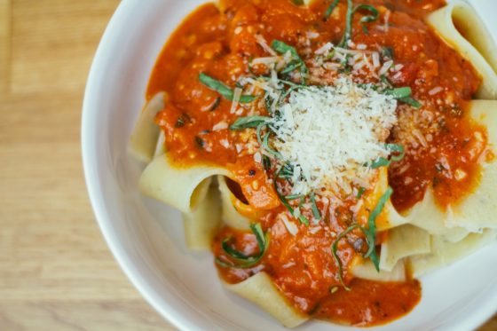 Pappardelle Pasta with Vodka Sauce